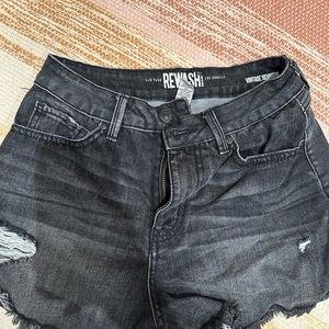 Rewash black denim shorts
